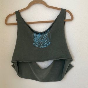 Ow back cropped sexy ripped muscle tank // New Zealand